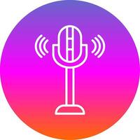 mic Linie Gradient Kreis Symbol vektor