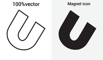 uppsättning magnet ikon vektor