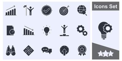 företag förvaltning ikon uppsättning symbol samling, logotyp isolerat illustration vektor