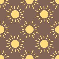minimalistisch abstrakt nahtlos Muster mit Sonne. nahtlos Muster zum Hintergrund, Textil, Stoff, Verpackung Papier vektor
