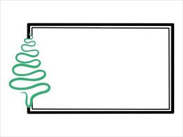 Rahmen Hintergrund Weihnachten Baum Illustration vektor