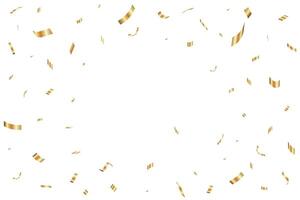 Gold Konfetti fallen Hintergrund zum Geburtstag, Jahrestag Entwürfe. hell glänzend Gold Konfetti zum Party vektor