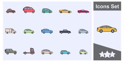 Auto Transport Symbol einstellen Symbol Sammlung, Logo isoliert Illustration vektor