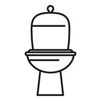 sauber Zuhause Toilette Symbol Gliederung . Keramik Material vektor