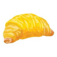 frisch Französisch Croissant Symbol Karikatur . lecker Snack vektor