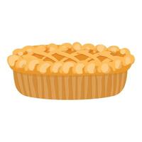 bageri äpple paj ikon tecknad serie . bakad skorpa vektor