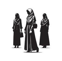 hijab stil mode stående illustration design vektor