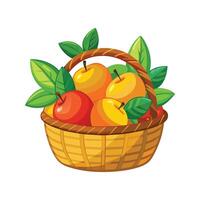 en mängd av frukt illustration vektor