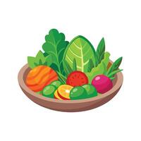 maträtt med grönsaker isolerat vektor