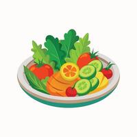 Gericht mit Gemüse isoliert vektor