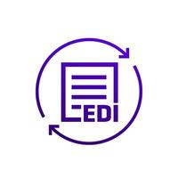 edi-Symbol, elektronischer Datenaustausch vektor