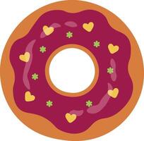 Süss Donuts Illustration mit Karikatur Design. köstlich Dessert vektor