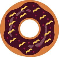 Süss Donuts Illustration mit Karikatur Design. köstlich Dessert vektor