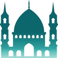 islamisch Moschee Silhouette mit Gradient Farbe. isoliert Illustration vektor