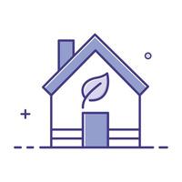 Öko Haus Symbol ein modern und nachhaltig Wohnung präsentieren ökologisch freundlich Design und Praktiken Methoden Ausübungen vektor