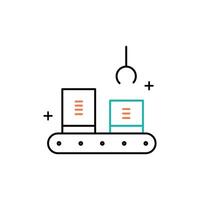 automatisiert Logistik Schaffung Symbol Design vektor