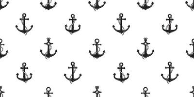 Anker nahtlos Muster Boot Helm Pirat maritim nautisch Schal isoliert Meer Ozean wiederholen Hintergrund Fliese Hintergrund Illustration Design vektor
