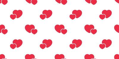 Herz nahtlos Muster Valentinstag Karikatur Schal isoliert Fliese Hintergrund wiederholen Hintergrund Illustration Gekritzel rot Design vektor