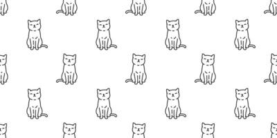 katt sömlös mönster kattunge kalikå sällskapsdjur scarf isolerat tecknad serie djur- upprepa bakgrund bricka tapet illustration klotter design vektor