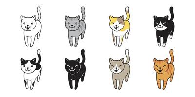 katt kattunge kalikå ikon sällskapsdjur ras tecknad serie karaktär symbol illustration klotter design vektor