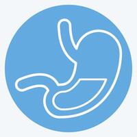 Symbol Gastroenterologie. verbunden zu medizinisch Spezialitäten Symbol. Blau Augen Stil. einfach Design Illustration vektor