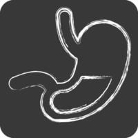 Symbol Gastroenterologie. verbunden zu medizinisch Spezialitäten Symbol. Kreide Stil. einfach Design Illustration vektor