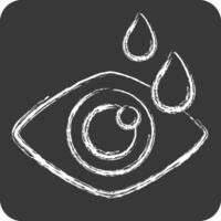 ikon optometri. relaterad till medicinsk specialiteter symbol. krita stil. enkel design illustration vektor
