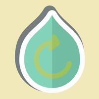 klistermärke eco bränsle. relaterad till återvinning symbol. enkel design illustration vektor