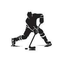 is hockey spelare silhuetter ikon logotyp illustration vektor