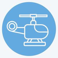 Symbol Hubschrauber. verbunden zu Navigation Symbol. Blau Augen Stil. einfach Design Illustration vektor