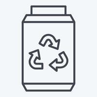 ikon metall. relaterad till återvinning symbol. linje stil. enkel design illustration vektor