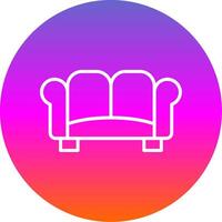 Sofa Linie Gradient Kreis Symbol vektor