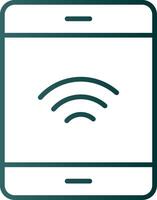 Symbol für den Gradienten der Smartphone-Linie vektor