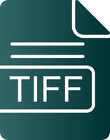 tIFF fil formatera glyf lutning ikon vektor
