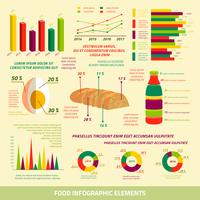 Mat infographics platt designelement vektor