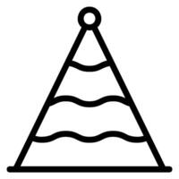 Partyhut-Liniensymbol vektor