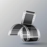 Film Spule , Kino, Film und Fotografie 35mm Streifen Hintergrund. 3d Elemente. vektor