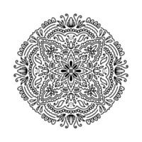 grafisk rund mandala abstrakt isolerad i vit bakgrund .. boho indisk form. etnisk orientalisk stil. vektor