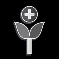 Symbol Kräuter- Medizin. verbunden zu medizinisch Spezialitäten Symbol. glänzend Stil. einfach Design Illustration vektor