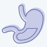 ikon gastroenterologi. relaterad till medicinsk specialiteter symbol. två tona stil. enkel design illustration vektor