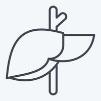 Symbol Hepatologie. verbunden zu medizinisch Spezialitäten Symbol. Linie Stil. einfach Design Illustration vektor