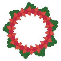 Weihnachten Stil Blume Kranz Rand Rahmen Illustration Hintergrund isoliert vektor