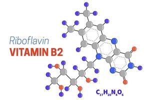 Riboflavin oder Vitamin b2 Molekül Struktur Formel Illustration vektor