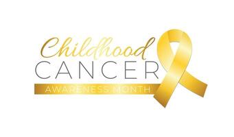Kindheit Krebs Bewusstsein Monat isoliert Logo Symbol Zeichen vektor