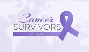 Krebs Überlebende Monat Hintergrund Illustration vektor