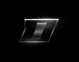 Carbon Speed Letter I Logo, dunkle, matte Metall-Carbon-Textur. Drive dynamischer Stahlbuchstabe, Turbo Bold Italic Chrome Logo für Automobilindustrie, Fitnessstudio, Sport. Vektormonogramm, Emblem vektor