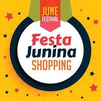 festa junina Einkaufen Banner Design vektor