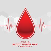 Welt Blut Spender Tag Poster Design vektor