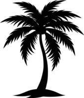 ein atemberaubend Palme Baum Silhouette gefangen im zeitlos Schönheit vektor
