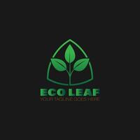 ecoleaf, grönt löv logotyp vektor